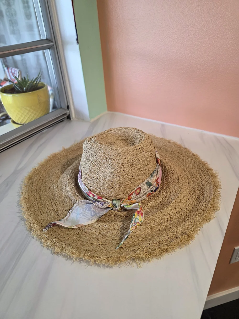 Johnny Was Dreamer Braided Raffia Fringe Hat Straw Boho Vacation Luxury